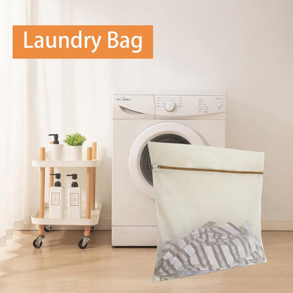 6 Pack Laundry Bag, Durable Honeycomb Mesh Laundry Bags Suitable for Delicate Clothes Washing (3 Large, 3 Medium) Beige