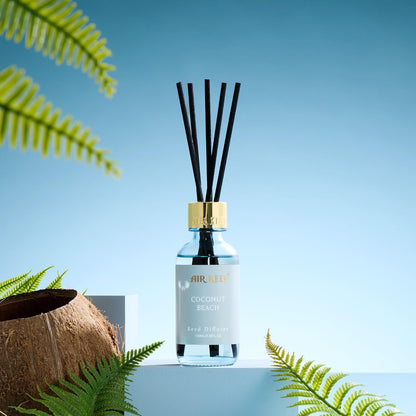 Airkeep Reed Diffuser Oil Set with Reed Sticks,Vanilla Aromatherapy Oil Scent Diffuser for Home Office Bathroom Decoration Perfume and Gifts 3.38 oz/100ml