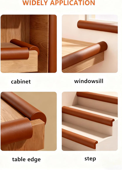 16.4FT L-Shape Baby Corner Protector Guards, Pre-Taped, 0.47''Thick | Edge Safety Bumpers for Furniture & Sharp Table Corners, with 10 Corners, Waterproof Soft Foam Adhesive Guard Cushion, White