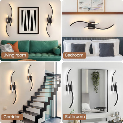 CANEOE Battery Operated Wall Sconce Set of 2, 18000mAh Gold Rechargeable Wall Lights with Remote Control,3000K-6000K Dimmable LED Wireless Wall Light for Living Room Bedroom Hallway,39.3 Inch (Gold)