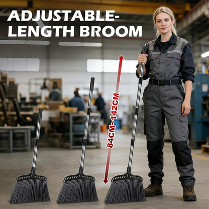 Outdoor Broom,Masthome Heavy Duty Broom,56" Brooms for Sweeping Outdoor,Angle Commercial Brooms with Hard Bristles, for Kitchen Home Office Garage Courtyard Lobby Lawn Concrete