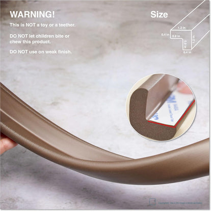Roving Cove HeftyFit Edge Protector for Baby Proofing (6ft Large Edge Only), Heavy-Duty Soft Furniture Edge Bumper Guards, Desk Edge Cushion, Wall Corner Covers, 3M Adhesive, Oyster White (Off White)