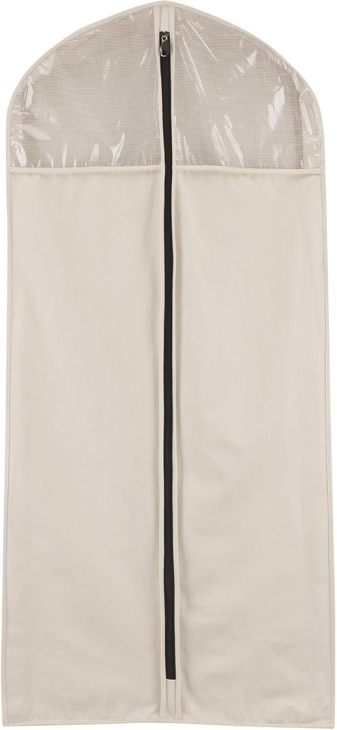 Household Essentials Cedarline 6‑Shelf Hanging Closet Organizer in Heavy‑Duty Cotton Canvas, Cream