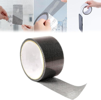 Window Screen Repair Kit Tape for Window Screen and Screen Door Tears Holes, Emboadlie Strong Adhesive Screen Repair Tape, Household Self-Adhesive Screen Window Repair Patch(Gray)