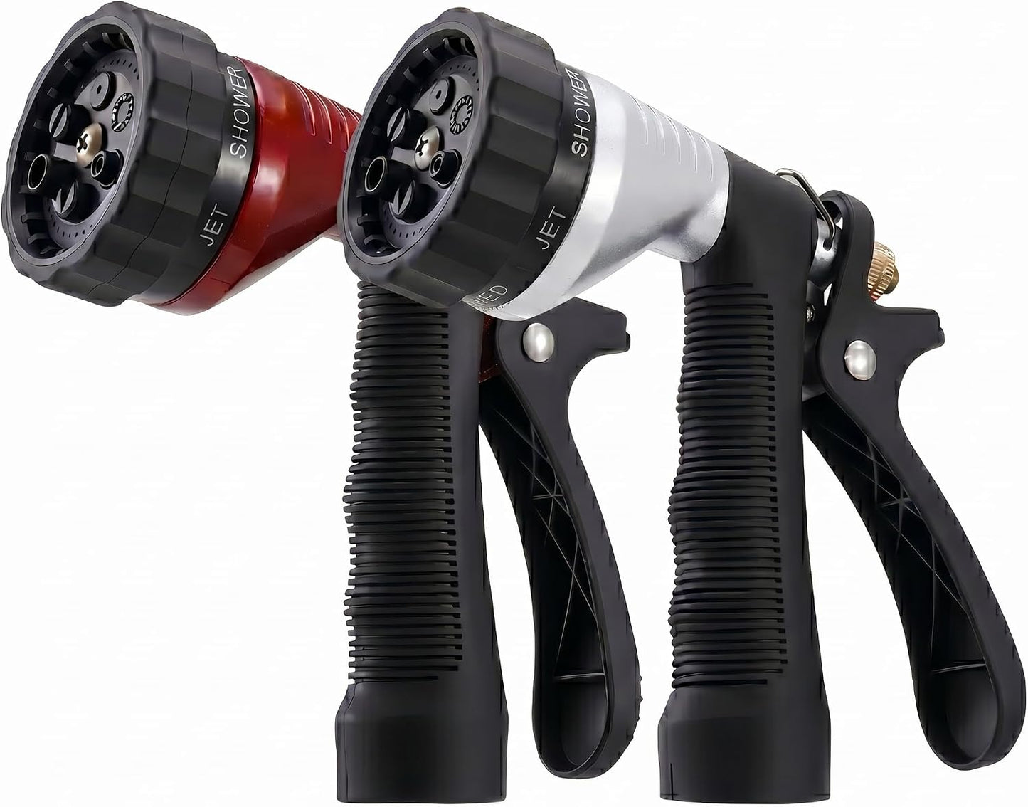 GREEN MOUNT Water Hose Nozzle Spray Nozzle, Metal Garden Hose Nozzle with Adjustable Spray Patterns, Perfect for Watering Plants, Washing Cars and Showering Dogs & Pets