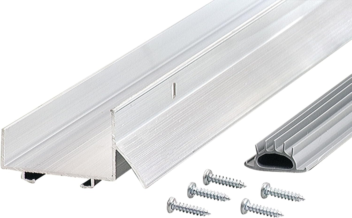 M-D Building Products 69570 36 in. White Aluminum U-Shape Commercial Screw-on Under Door Seal