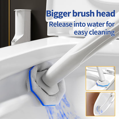 100pc Bulk Toilet Wand Refills - Disposable Toilet Brush Replacement Heads, Pack for Household Cleaning Bathroom cleaners Compatible Heads,washroom mats Brush Cleaning System,Clean Refill Pads.