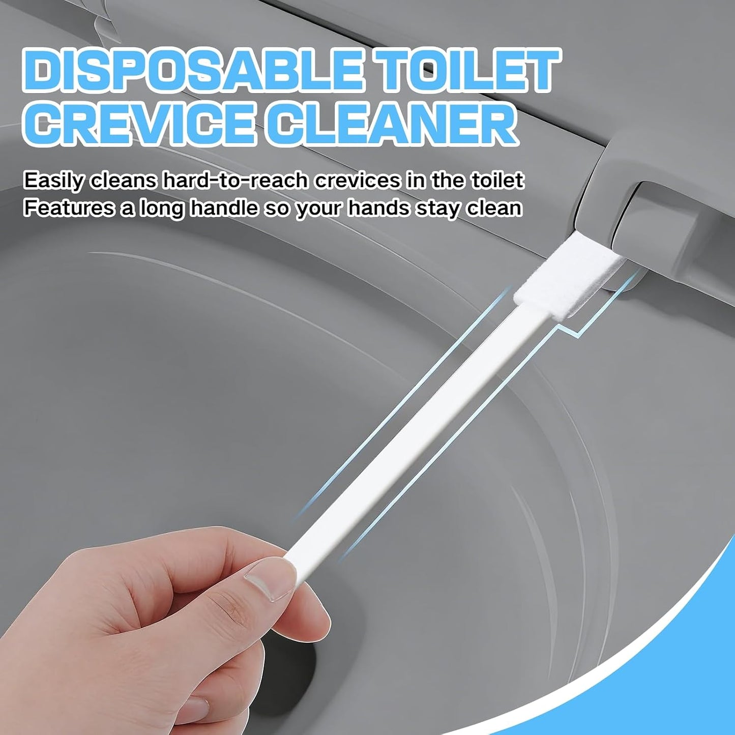 30 Disposable Toilet Brush Refills, Lavender Scented Toilet Wand Refill Pads, Replacement Toilet Cleaner Refill Heads for Toilet Bowl Deep Scrubbing