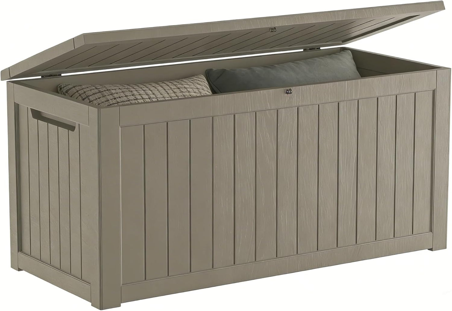 Outdoor Storage Box 325GAL Waterproof Resin Deck Box,Pool Accessories Supplies，UV-Resistant Lockable Package Delivery Bin for Garden Tools,Large Patio Outside Cushions,Chest,Furniture,Black