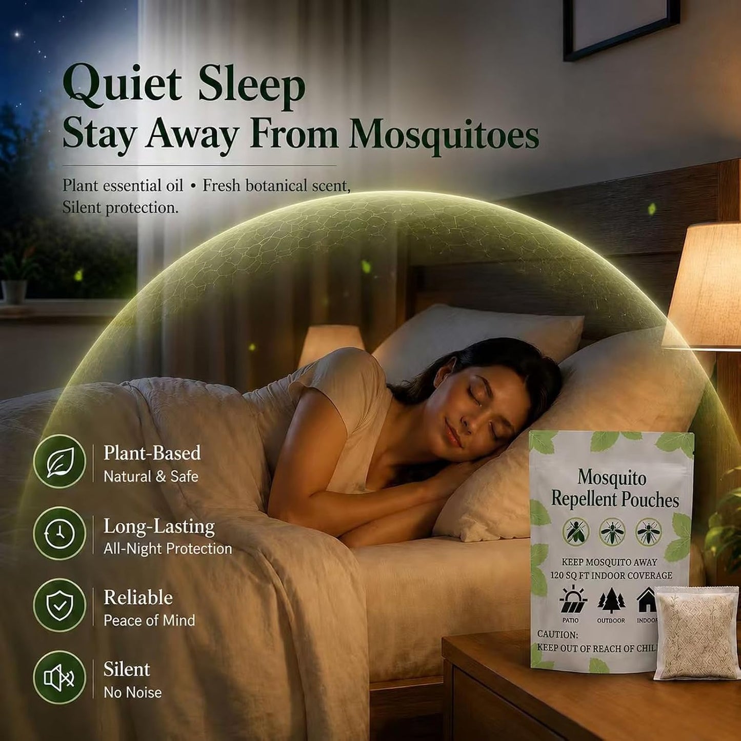 Furiseng|Natural Mosquito Repellent Outdoor Patio (10 Pack),Long-Lasting 60-Day Protection, DEET-Free & Family Safe,Indoor & Outdoor Use,Mosquito Repellent for Yard, Patio, Camping & Travel