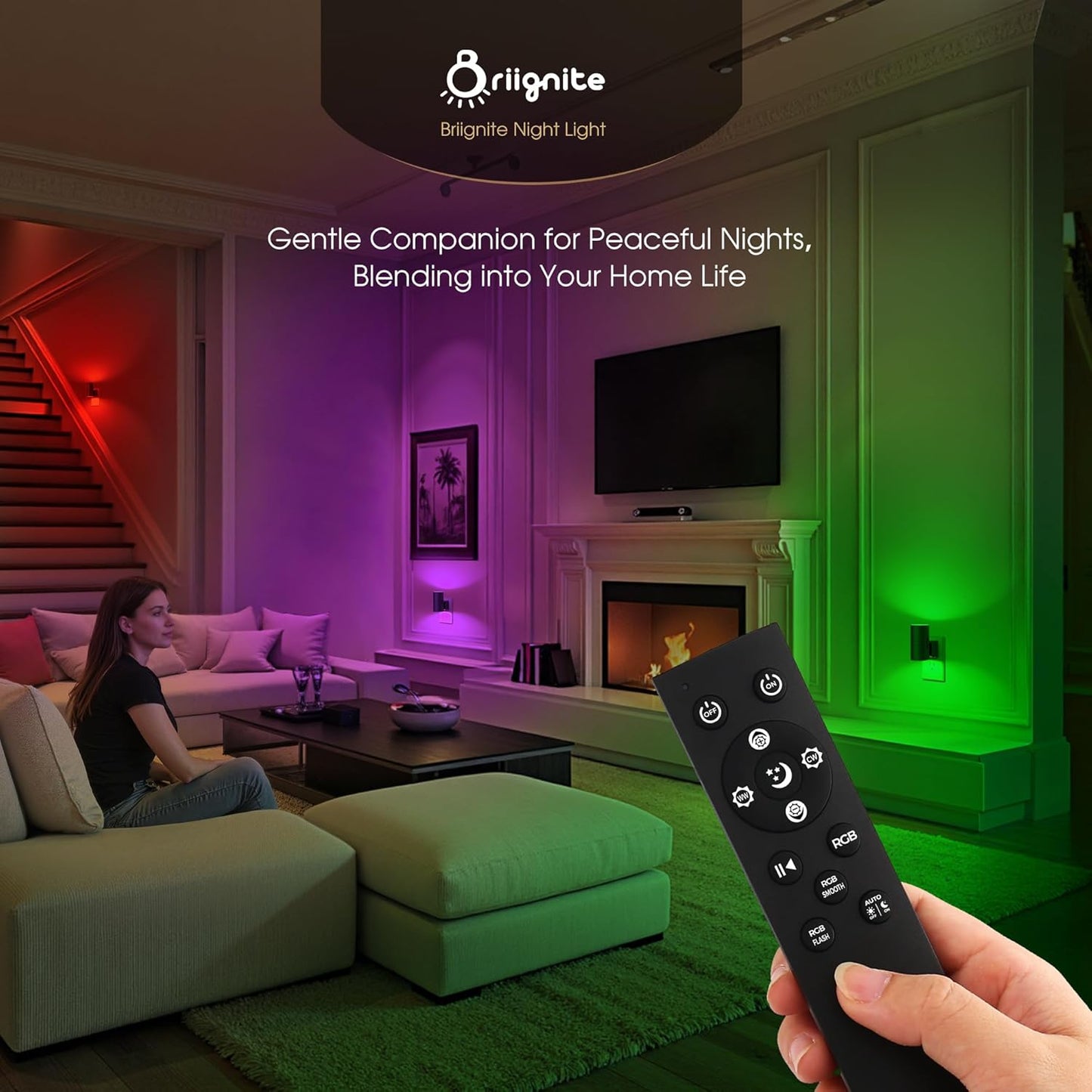 Briignite Motion Sensor Night Light,2 Pack Motion Activated Plug in Night Lights, 0-100LM Dimmable Soft White 3000K, Motion Sensor Light Indoor for Bathroom Hallway Bedroom Stairway Kid Elderly Pet