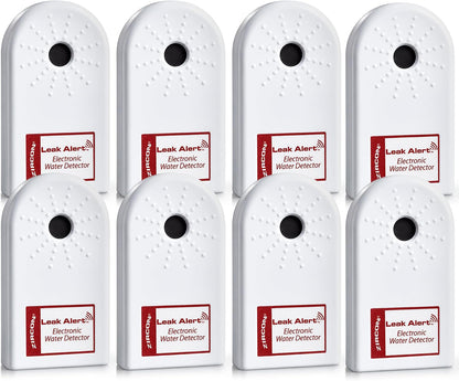 Zircon Leak Alert Water Leak Detector & Flood Sensor Alarm/Water Leak Sensor with Dual Leak Alarms 90Db Audio/Battery Powered (2 Pack) Batteries Not Included (72311) White