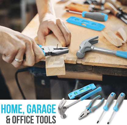 Hi-Spec Tool Kit Yellow 20pc. Small Tool Kit for Home DIY & Office Repairs. Compact and Lightweight Essential Tools in a Portable Book-Sized case.