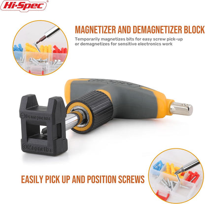 Hi-Spec Tool Kit Yellow 20pc. Small Tool Kit for Home DIY & Office Repairs. Compact and Lightweight Essential Tools in a Portable Book-Sized case.