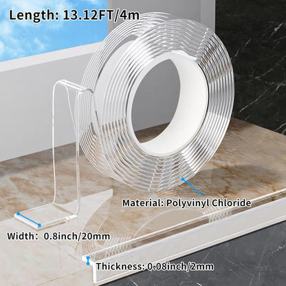 Edge Corner Protector Baby Proofing,Soft Clear Furniture Table Corner Guard & Edge Safety Cabinet Door Bumper,Crib Bumpers,Wall Protector,6.6ft(Width 0.8 in，Thickness 0.08 in)