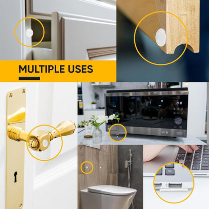 128 Clear Cabinet Bumper Pads – Self-Adhesive Silicone Set with 5 Unique Shapes for Doors, Drawers & Furniture – Premium Sound Dampening Pads for Surface Protection
