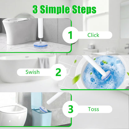 Toilet Bowl Wand Refills for Clorox, Toilet Cleaner Refills,100 Count | Compatible with Clorox Toilet System, Pre-Loaded Cleaner, 3-Layer Scrub Pads, 4X Cleaning Power , Lemon Lavender Scent