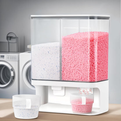105 Oz Laundry Detergent Dispenser with Nail - Wall Mounted Scent Booster Beads Container, Softener Beads Storage, Rice Dispenser, Dry Food/Solid Grain Organizer