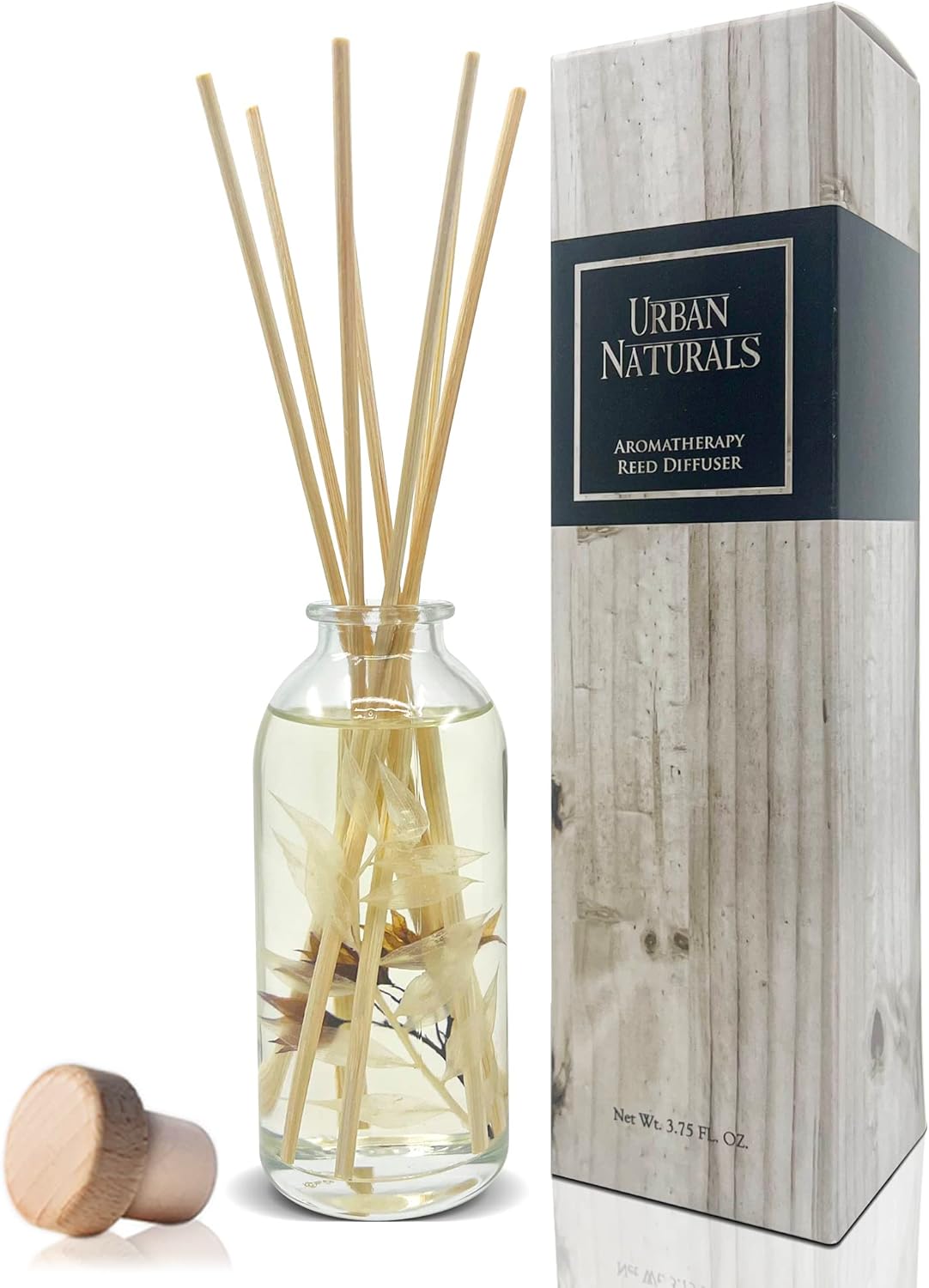Urban Naturals Smoked Vanilla Reed Diffuser Set with Vanilla Bean, Sandalwood & Leather | Made in the USA - Colors C
