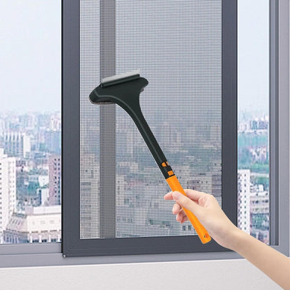 Two-in-1 Cleaning Brush, Cleaner, Window Screen Cleaning Brush, For Glass, Sofa & Walls, Thermo-Rubber Squeegee Edge, Wear-Resistant Tool
