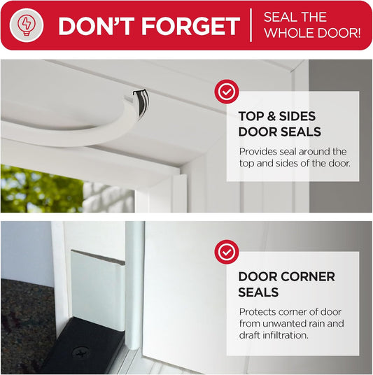 M-D Building Products 69570 36 in. White Aluminum U-Shape Commercial Screw-on Under Door Seal