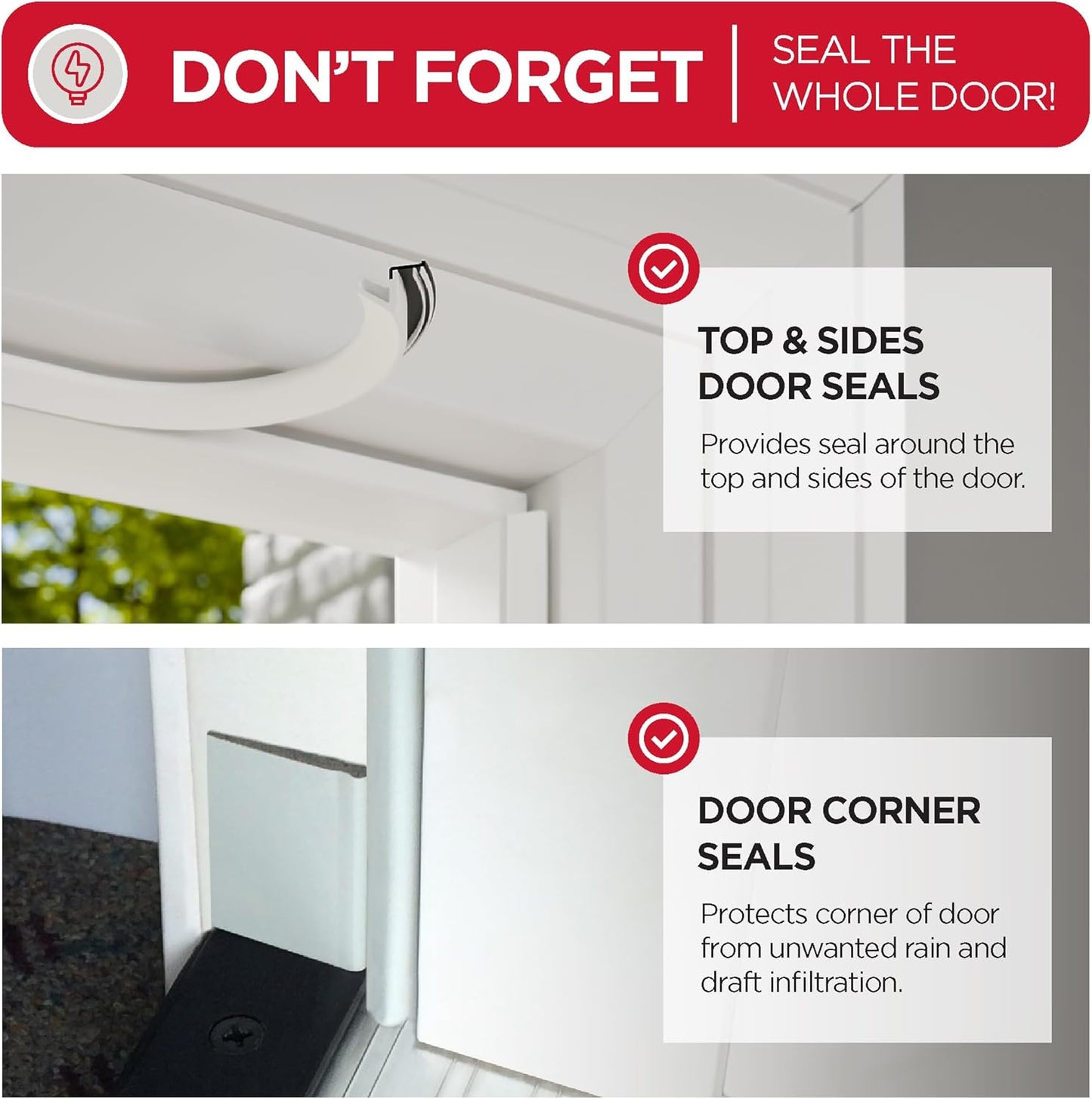 M-D Building Products 81935 36 in. White Aluminum L-Shape Commercial Screw-on Under Door Seal