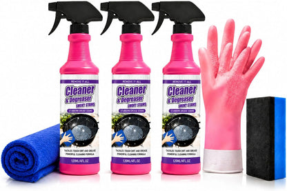 Fast-Acting Heavy-Duty Grill Degreaser Spray, Heavy Duty Degreaser Spray, Removes Grease, Oil & Grime, No Residue, Kitchen Grill Oven Engine Cleaner for Home & Automotive Use (1pcs)