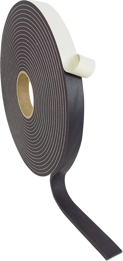 WOD Insulation Foam Tape Self Adhesive - 1/16 Thick x 3/16 Width - 150 feet - Made in USA Weather Stripping, HVAC, Sealing Doors, Windows, Pipes, Cooling, Sound Proof, and Air Conditioning.