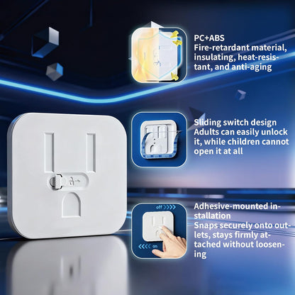 Outlet Covers Baby Proofing - Adhesive Sliding-Lock Socket Protector 12pcs Childproof Electrical Outlet Protectors for Home & Kitchen