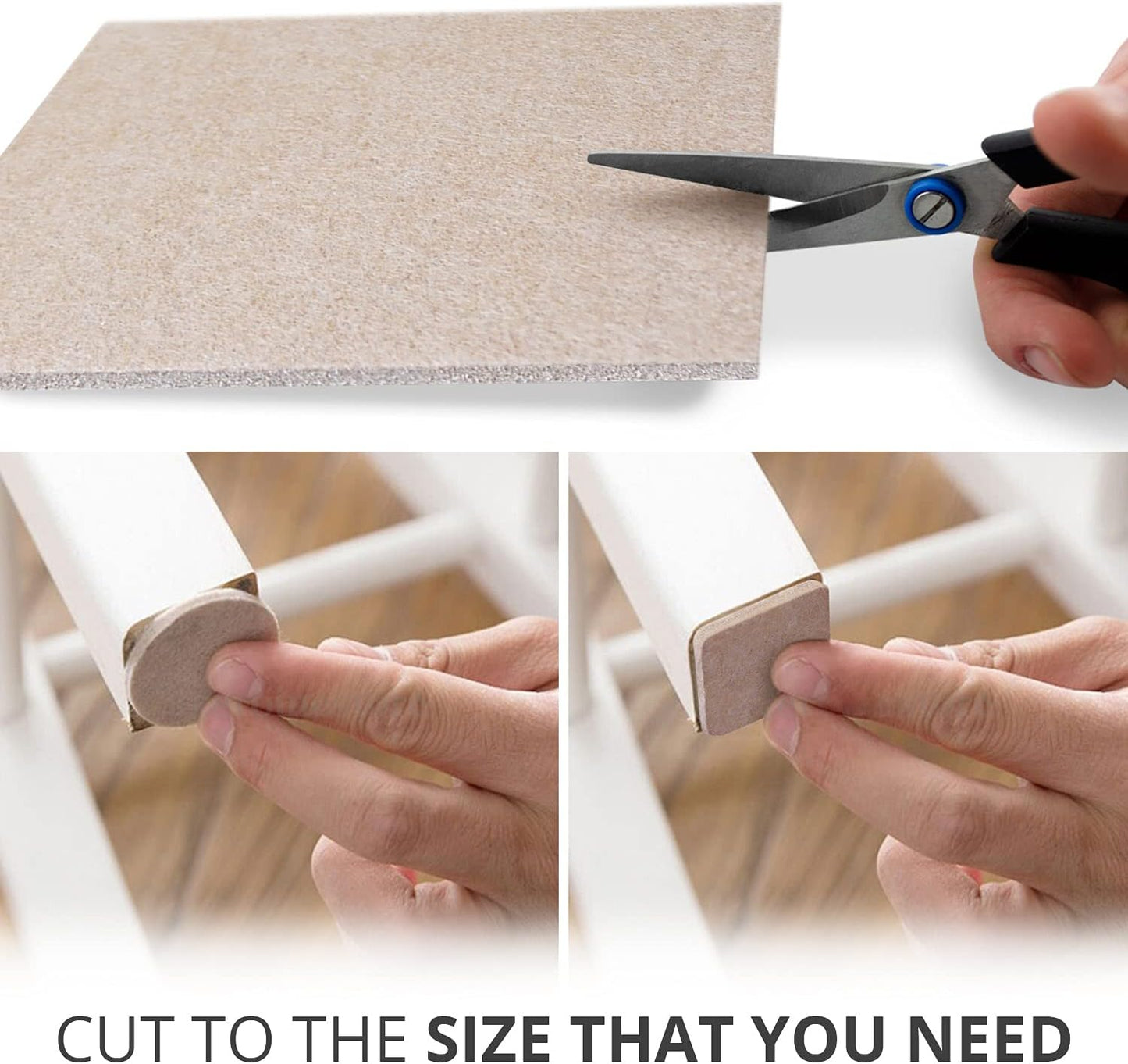 Felt Furniture Pads X-PROTECTOR - 10 Pack Premium 8”x6” Heavy Duty 1/5” Felt Sheets! Cut Furniture Felt Pads for Furniture Feet You Need – Best Furniture Pads for Hardwood Floors! Brown