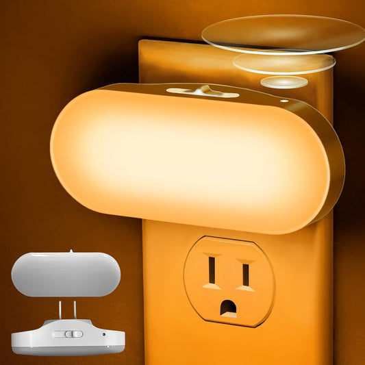 DORESshop Led Night Light, Plug into Wall, [2 Pack] with Dusk to Dawn Sensor, 1W 5000K Dimmable Night Light from 0LM to 100LM for Bathroom Hallway Bedroom Kids Room Stairway