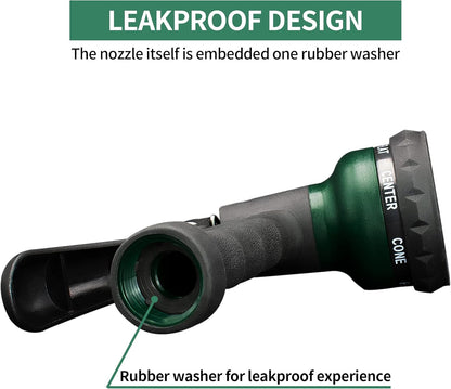 AUTOMAN Garden Hose Nozzle - 2 Pack, 100% Metal High Pressure Spray Nozzle, Labor-Saving Design, Heavy Duty for Garden Watering, Car Washing, Window Cleaning, Pets Bathing