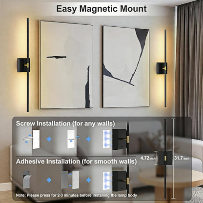 Battery Powered Wall Sconce Set of Two: Gold Wireless Rechargeable Wall Lights with Touch and Remote Control, 360°Rotatable 4CCT Dimmable Cordless Scone Lighting Decor for TV Wall Bedroom Bathroom