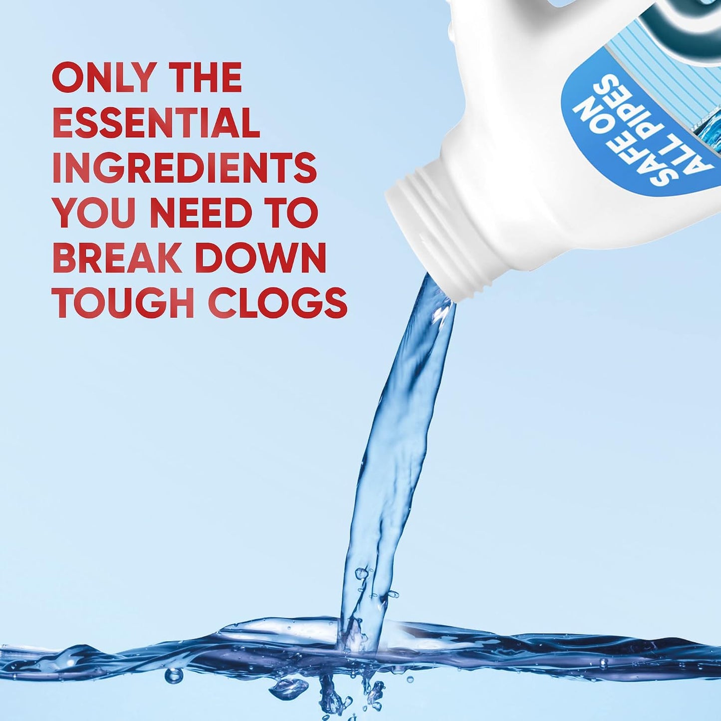 Drano Balance Drain Clog Remover and Cleaner, Non-Corrosive Formula, Safe on All Pipes and Septic Tanks, Formulated Using Only Essential Ingredients, 32 Fl Oz