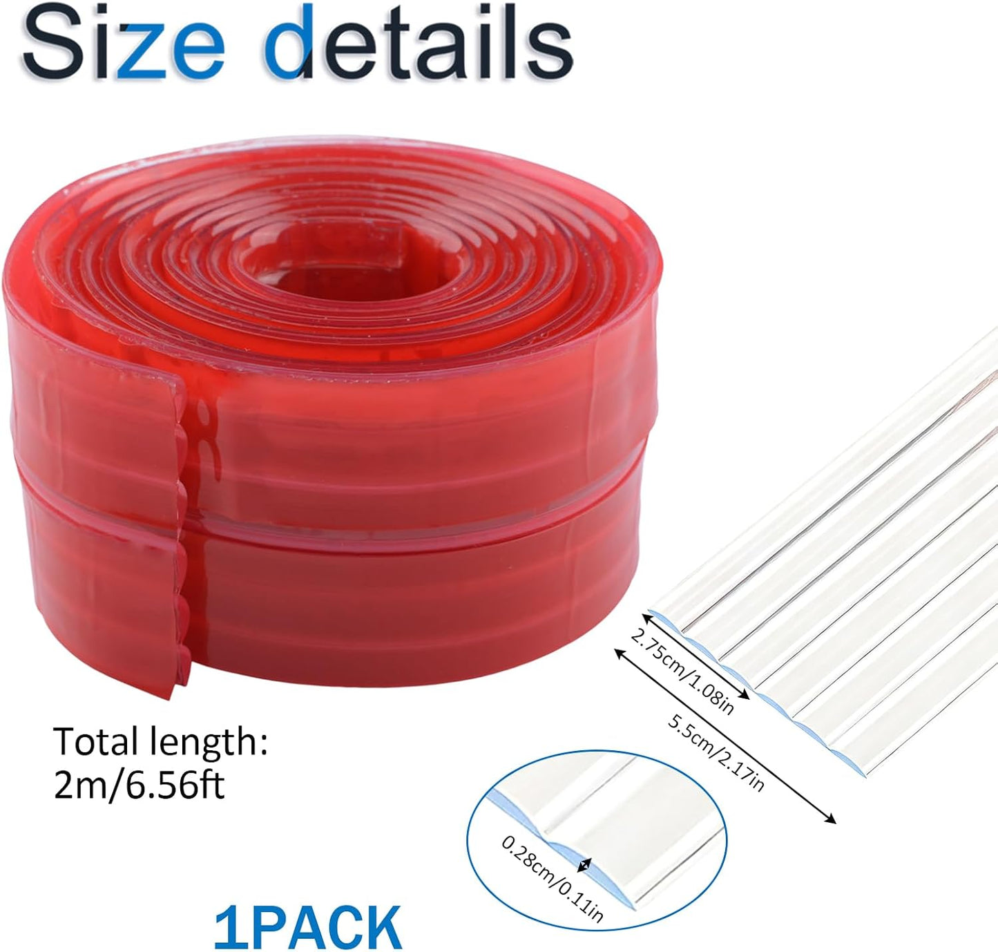 INCREWAY 1Pack Wall Corner Protector, Self-Adhesive Corner Guard Edge Protection Strip, 6.56ft PVC Protector for Wall Furniture Door Frame Table Countertop Cabinet (Clear)