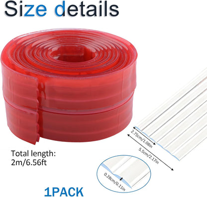 INCREWAY 1Pack Wall Corner Protector, Self-Adhesive Corner Guard Edge Protection Strip, 6.56ft PVC Protector for Wall Furniture Door Frame Table Countertop Cabinet (Clear)