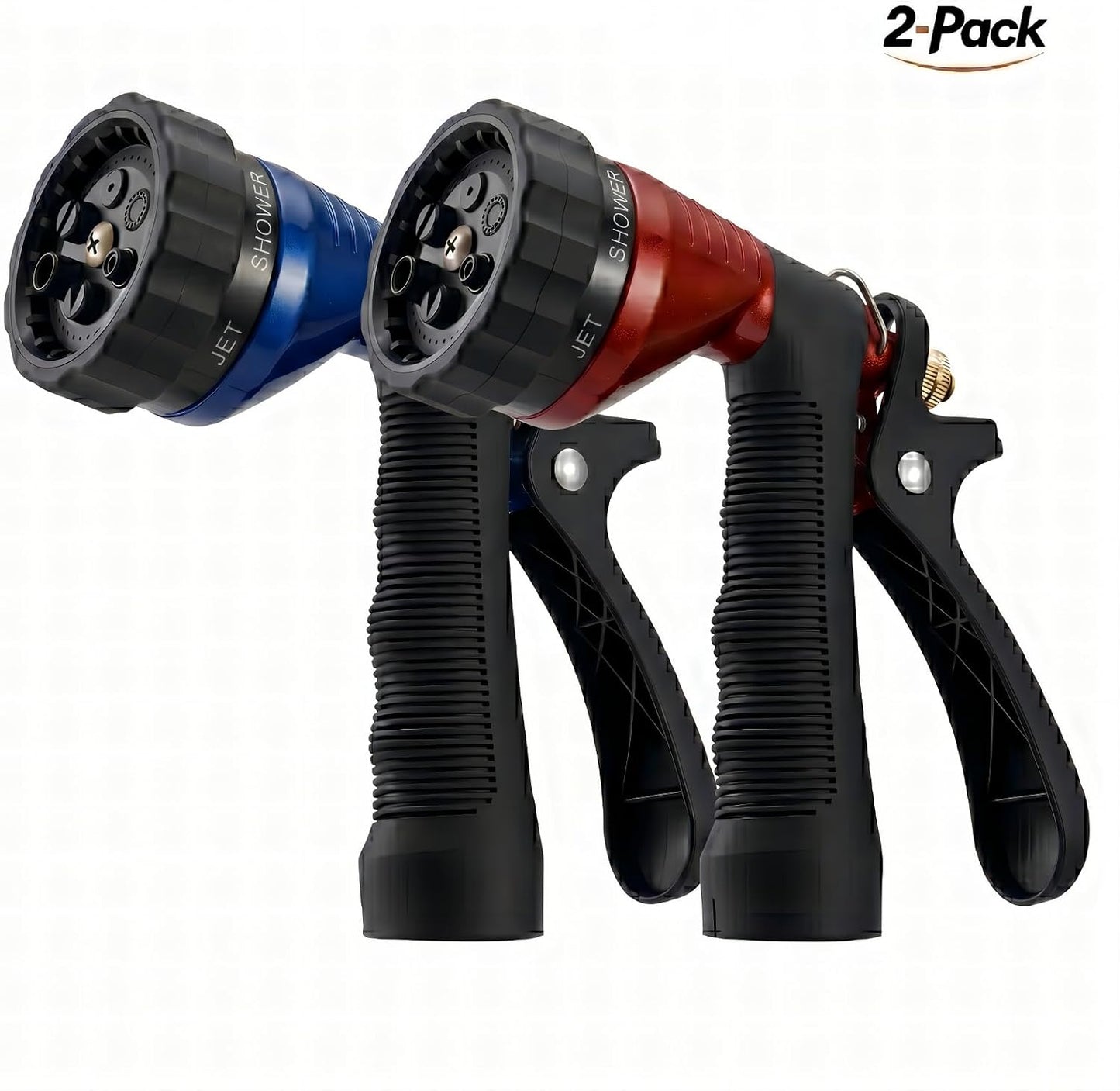 GREEN MOUNT Water Hose Nozzle Spray Nozzle, Metal Garden Hose Nozzle with Adjustable Spray Patterns, Perfect for Watering Plants, Washing Cars and Showering Dogs & Pets