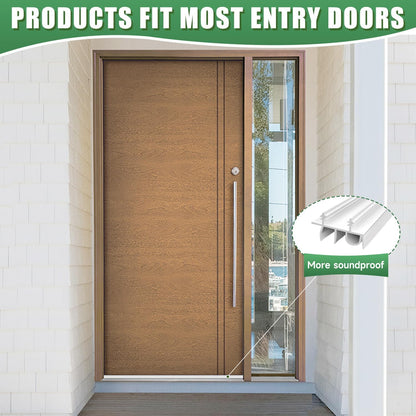 Door Draft Stopper, Cuttable Concealed Kerf/Channel Fit Under Door Seal, Draft Stopper Threshold Seal Bottom of Door Weatherstrip Kerf Weather Stripping Doors 39” Length (White, 39 inch)