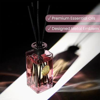 M&SENSE 6.3 oz Large Reed Diffuser Set | Lime+Basil Scent Oil Diffuser with Sticks | Hotel Collection Non-Toxic Home Fragrance |for Bedroom Bathroom Living Room - Colors B