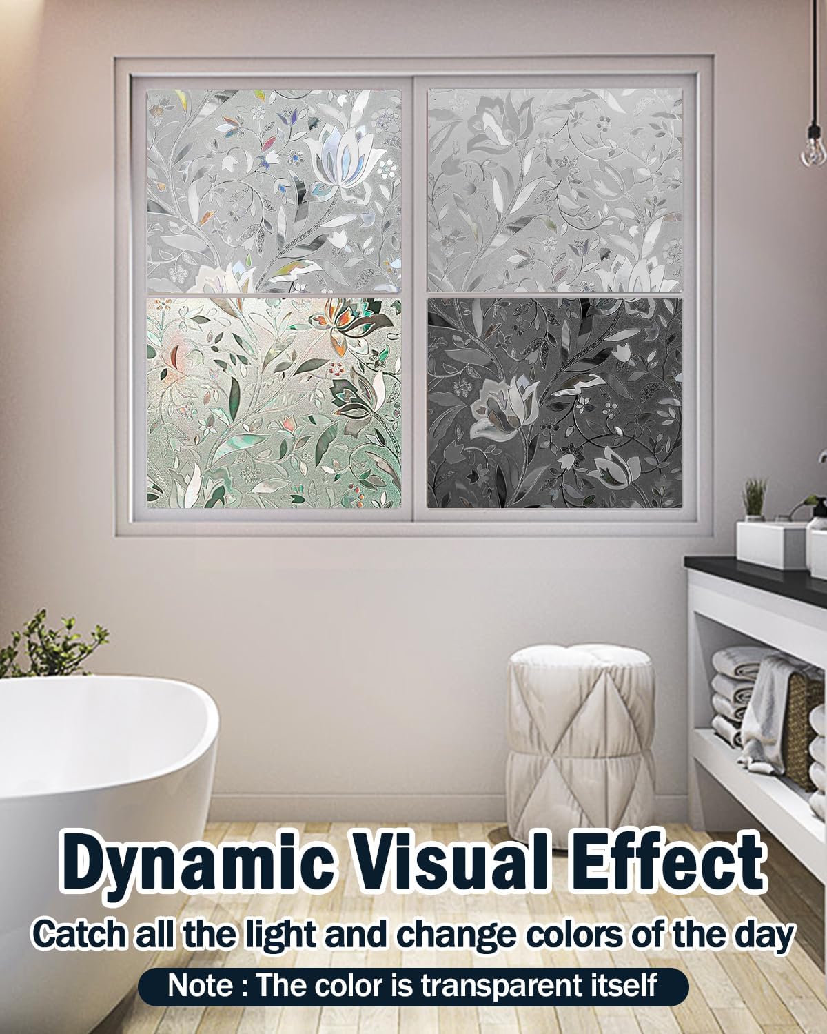 Lovepea Pure Frosted Glass Window Privacy Film 24 Hour Two Way Privacy, Removable, Static Cling, Ideal for Privacy scenarios Such as Home Office Doors and Windows (17.5 x 78.7 Inch)