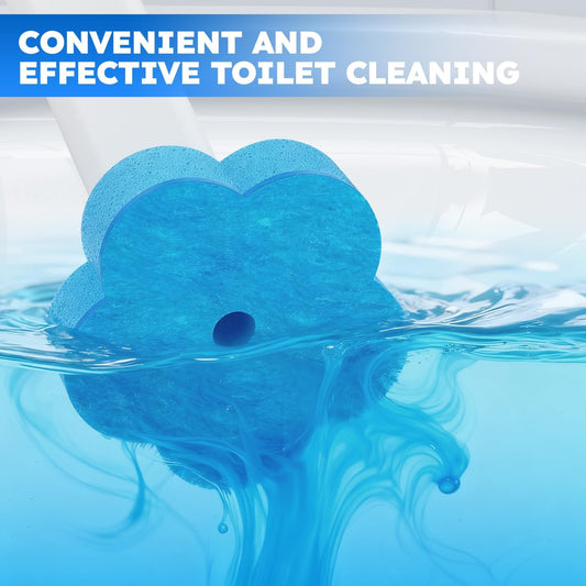 Disposable Toilet Brush 2 Pack - Toilet Bowl Cleaner, Toilet Bowl Brush, Each Toilet Wand with 10 PCS Brush Refills for Deep Bathroom Cleaning (2 Pack, White)