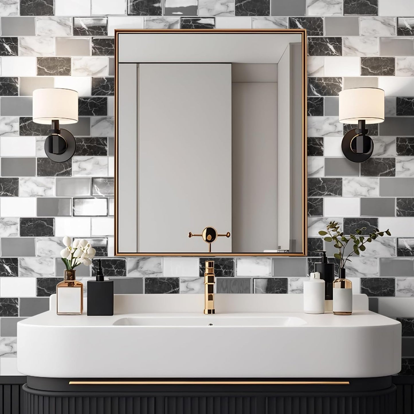 Art3d Peel and Stick Backsplash for Kitchen White Subway (10 Tiles, Thicker Design)