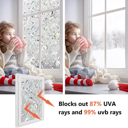 Kromapolis Blackout Window Privacy Film Total Light Blocking Room Darkening Window Covering, Removable Static Cling Frosted Glass Tint, Non-Adhesive, Black 17.5'' x 78.7''