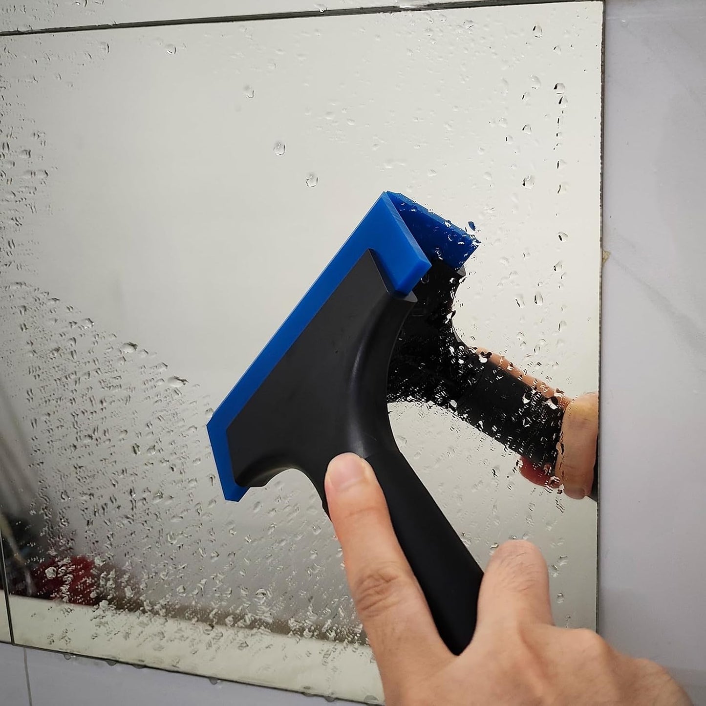 2Pcs Small Squeegee 5 inch Water Blade for Car,Window,Mirrors,Glass,Shower Glass Door,Bathroom Countertop,Kitchen Sink