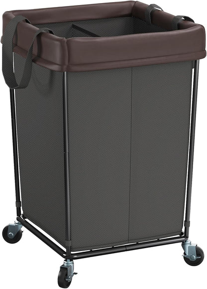 Mefirt 320L Laundry Hamper with Wheels, 3 Section Large Rolling Laundry Basket Bag with Wheels, Clothes Hamper Cart for Laundry, Bedroom, Bathroom and Dorm