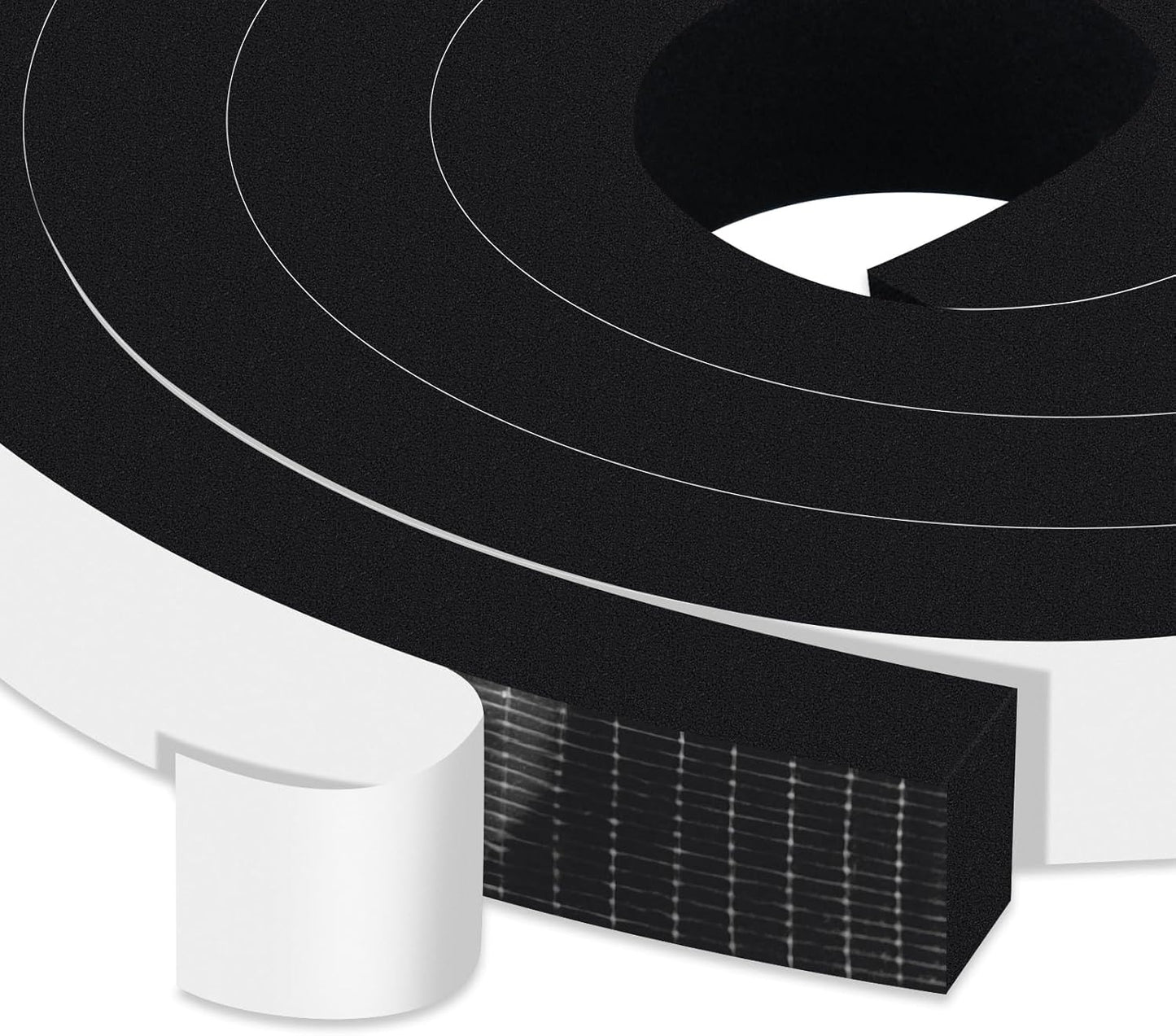 Strong Adhesive Weather Stripping, High Density Weatherproof Weather Stripping Door Seal Strip for Sliding Door, Windows,Noise-Reduction Foam Sealing Strip, White(1/2 in x 1/4 in x 13Ft) - Colors A