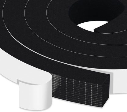 Strong Adhesive Weather Stripping, High Density Weatherproof Weather Stripping Door Seal Strip for Sliding Door, Windows,Noise-Reduction Foam Sealing Strip, White(1/2 in x 1/4 in x 13Ft) - Colors A