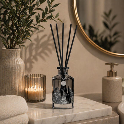 Airkeep Reed Diffuser Set,Black Forest Luxury Scented Diffuser with Sticks Long Lasting Home Fragrance for Bathroom Shelf Decor 6.09 fl oz (180ml)