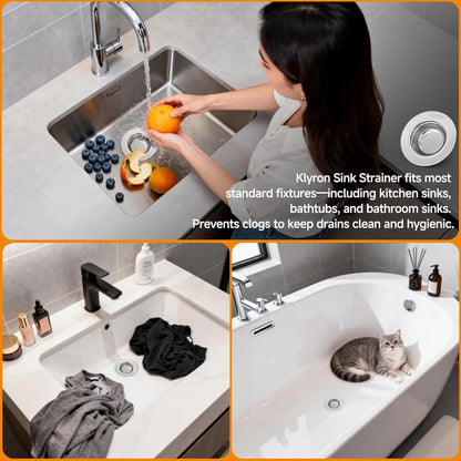 3-Pack Stainless Steel Kitchen Sink Strainer – 2026 Deep Basket Drain Filter, Rust-Proof Food Catcher, Smooth Edge, Fits 3.5" for Kitchen, Utility Sinks, Basins. Anti-Clog, Dishwasher Safe (4.5" OD)
