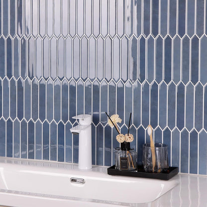 10-Sheet Peel and Stick Backsplash Tile, Self-Adhesive Gray Long Hexagon Wall Tiles, Stick on Backsplash for Kitchen, Bathroom, Fireplace, RV, Thicker Design(12"×12").